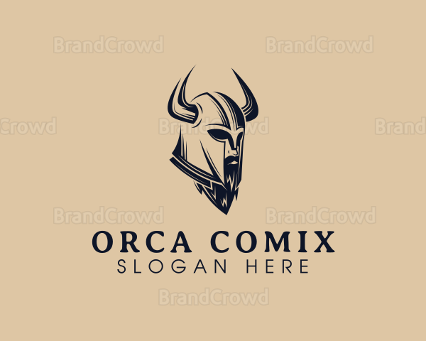 Viking Beard Barbarian Logo