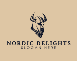 Danish - Viking Beard Barbarian logo design