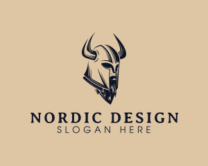 Scandinavia - Viking Beard Barbarian logo design