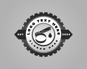 Cog Wheel - Oil Filter Gear logo design
