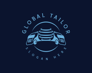 Global Logistics Truck logo design