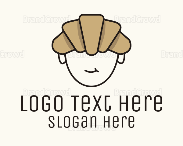 Croissant Bread Hair Logo