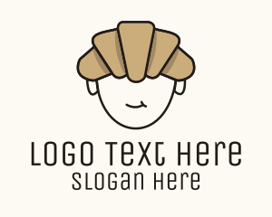 Croissant - Croissant Bread Hair logo design