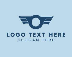 Airline Company - Wings Logistics Delivery Letter O logo design