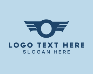 Airline - Wings Logistics Delivery Letter O logo design