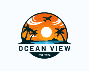 Tropical Beach Vacation logo design