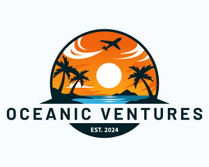 Tropical Beach Vacation logo design