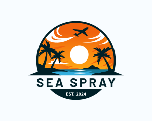 Tropical Beach Vacation logo design