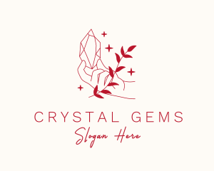 Natural Crystal Hand logo design