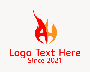 Burn - A & H Petrol Company logo design