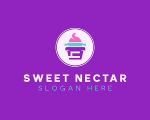 Multicolor Cupcake Bakery logo design