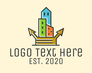 Town - City Construction Developer logo design