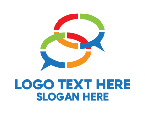 Talking - Modern Chatting App logo design