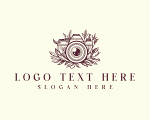 Footage - Camera Photography Floral logo design