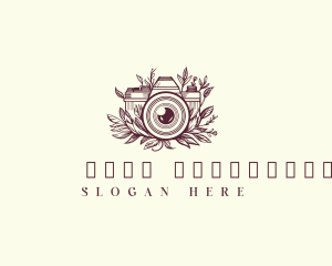 Camera Photography Floral logo design