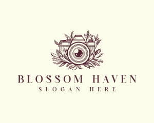 Floral - Camera Photography Floral logo design