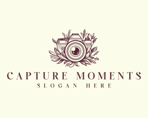Photography - Camera Photography Floral logo design