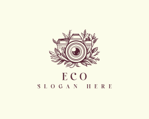 Camera Photography Floral logo design