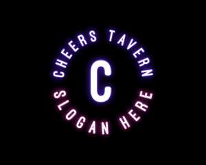 Bar - Bright Neon Bar logo design