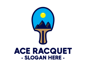 Racquet - Table Tennis Paddle Tourism logo design