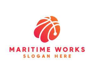 Basketball Sports Ball logo design