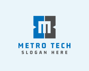 Metro - Letter M Square logo design