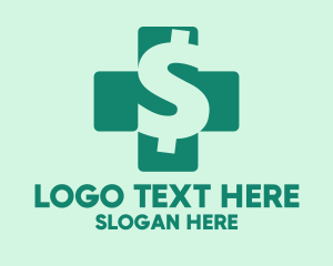 Dollar - Dollar Sign Health Cross logo design