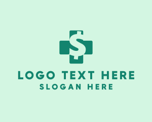 Money - Dollar Sign Health Cross logo design