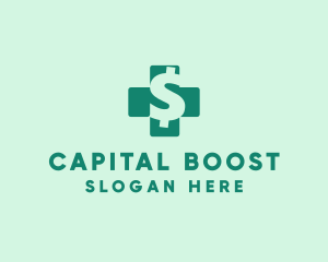 Fund - Dollar Sign Health Cross logo design