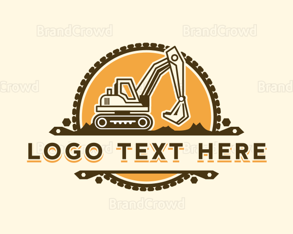 Excavator Construction Digger Logo