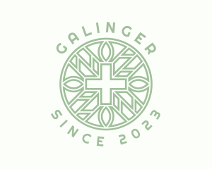 Green Religious Cross logo design