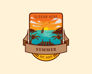 Tropical Summer Getaway logo design