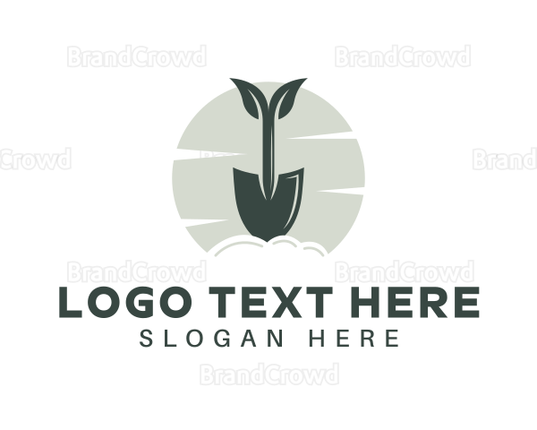 Gardening Shovel Plant Logo