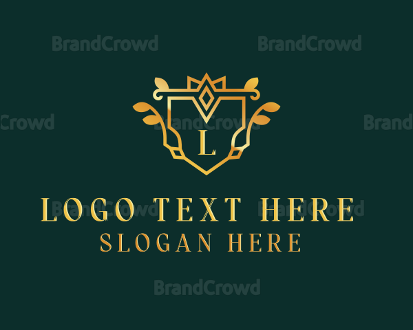 Wreath Crown Shield Logo