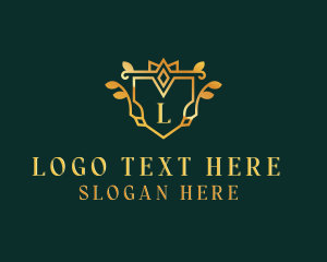 Event Planner - Wreath Crown Shield logo design