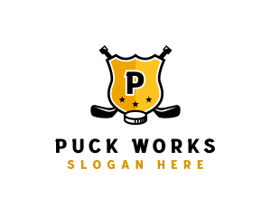 Puck - Hockey Team Sport Club logo design
