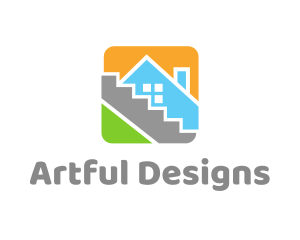 House Tile Square logo design