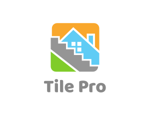 Tiler - House Tile Square logo design