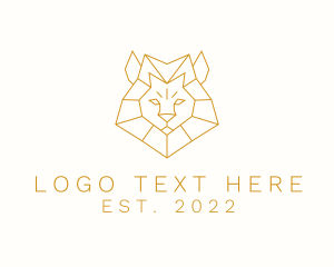 High End - Gold Minimalist Lion logo design