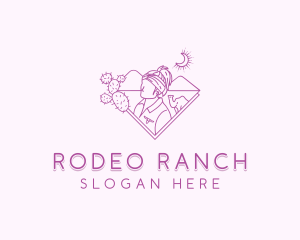 Cactus Desert Cowgirl logo design