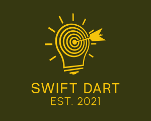 Dart - Light Bulb Target logo design