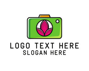 Artistic - Lotus Flower Camera logo design