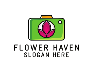 Lotus Flower Camera logo design