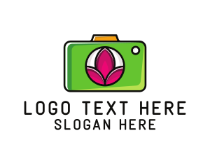 Vlogger - Lotus Flower Camera logo design