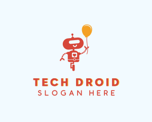 Droid - Balloon Toy Robot logo design