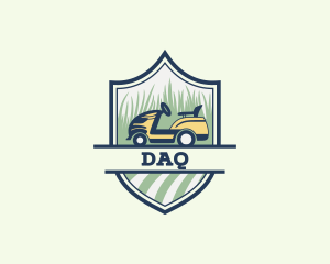 Grass Cutting Lawn Mower  Logo