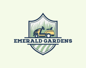 Grass Cutting Lawn Mower  logo design