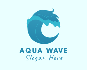 Summer Beach Wave logo design