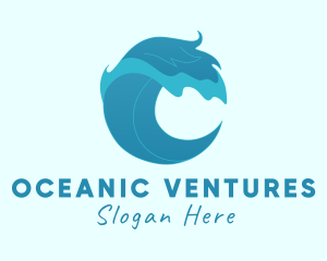 Summer Beach Wave logo design