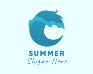 Summer Beach Wave logo design